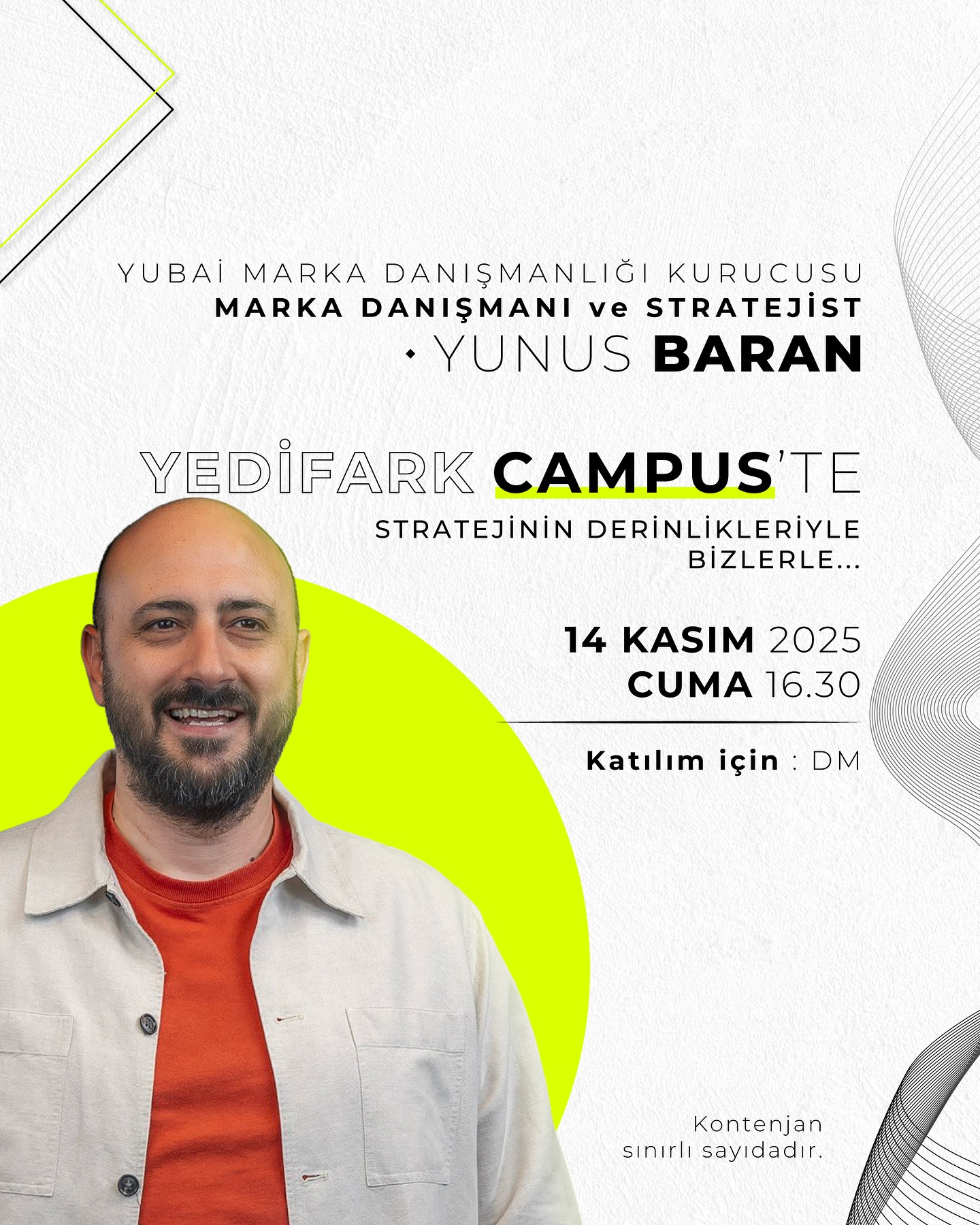 Brand Strategy, a Campus event with Yunus Baran
